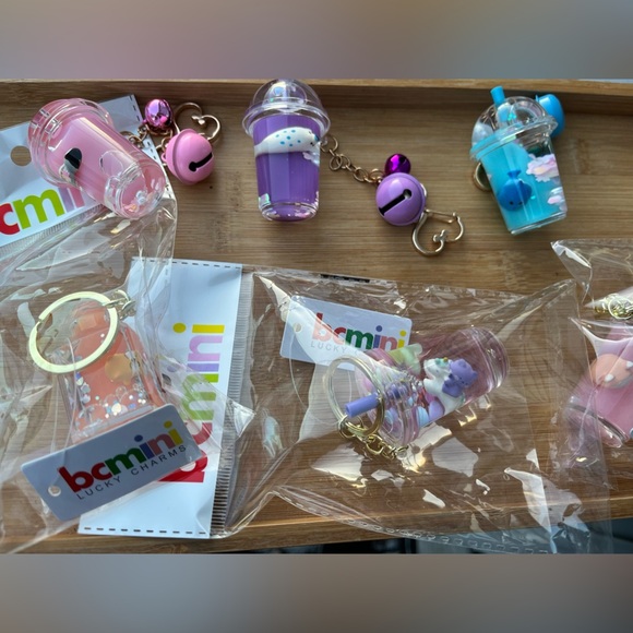 Pastel Boba Tea Animal Key Chains Bundle of 6